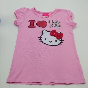 Hello Kitty | pink 6X 3D bow t-shirt girls kids